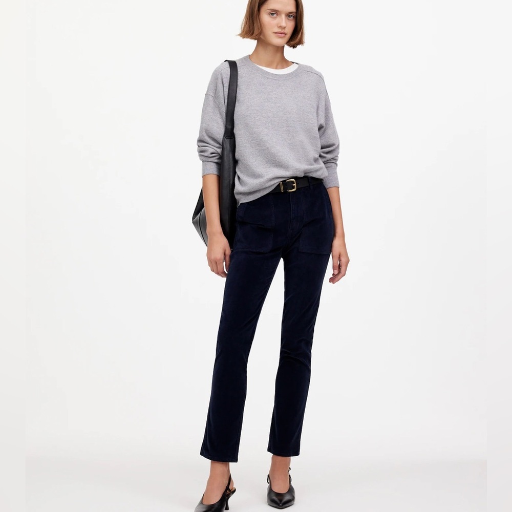 Madewell Navy Straight-Leg Pants